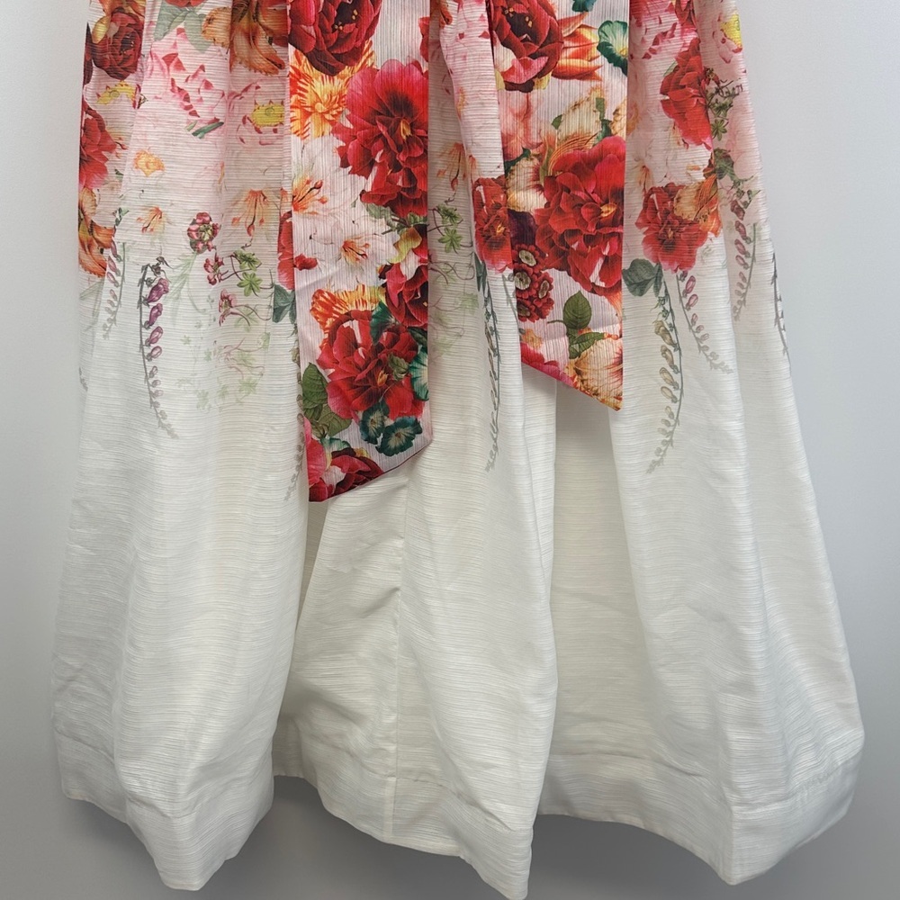 EB Luxe Los Angeles Floral Halter Neck Midi Dress Boho Cottagecore S - Picture 10 of 10